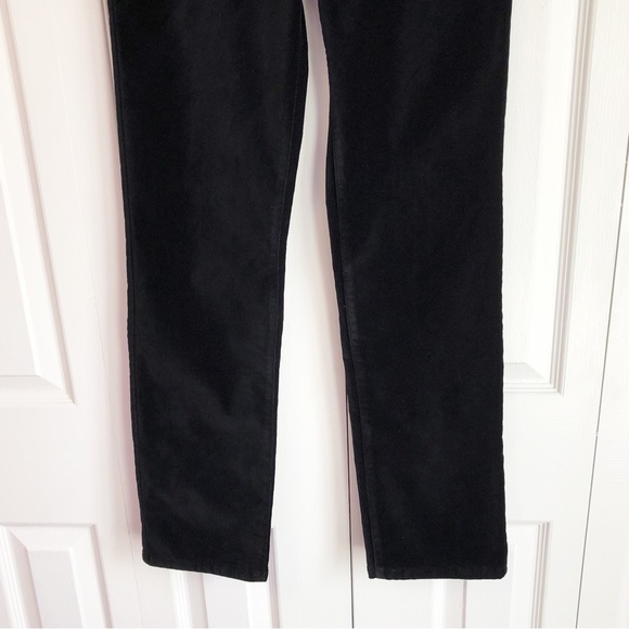 NWT DG2 by Diane Gilman Black Velvet Slim Straight Pants - Picture 7 of 15